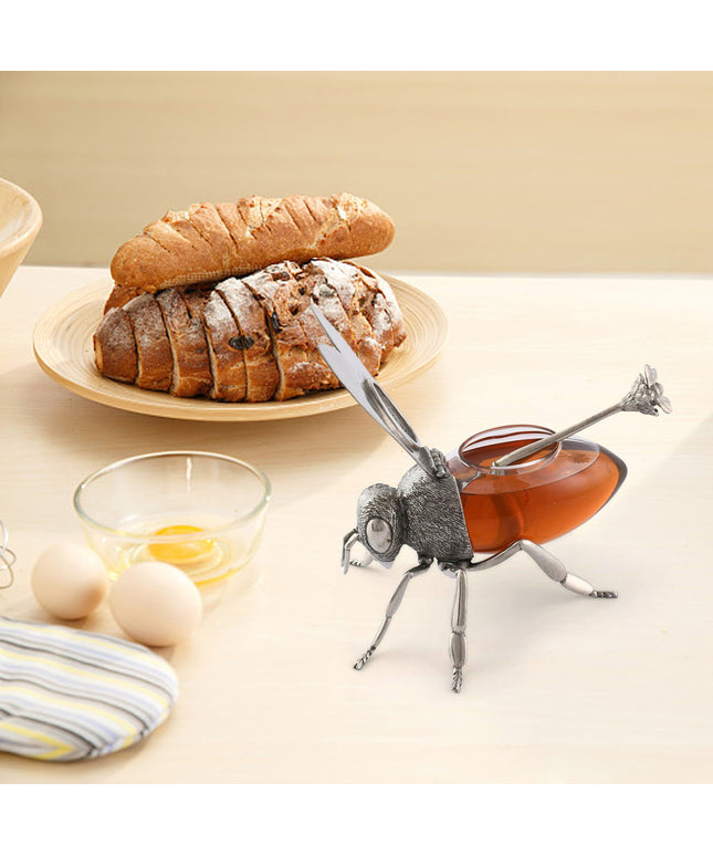 Honey Bee Shaped Honey Serving Pot with Scoop – Beautifully Crafted | Ikeame
