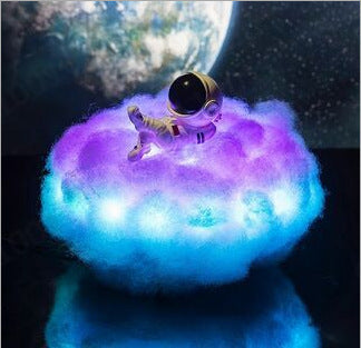 Led colorful clouds astronaut lamp with rainbow effect as children's night light creative gift – Trendy & Practical for Daily Living