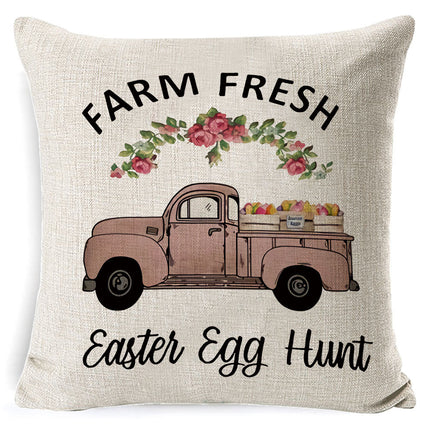 Easter Cushion Covers 45x45 | Bunny & Egg Spring Pillows