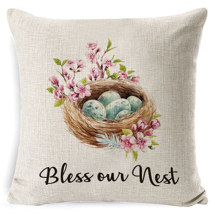 Easter Cushion Covers 45x45 | Bunny & Egg Spring Pillows