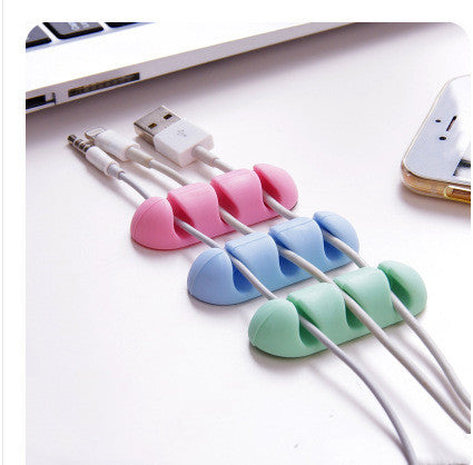 Silicone Cable Clips – Pastel Wire Organiser for Desk