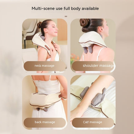 Rechargeable Shoulder & Neck Massager with Kneading & Hot Compress
