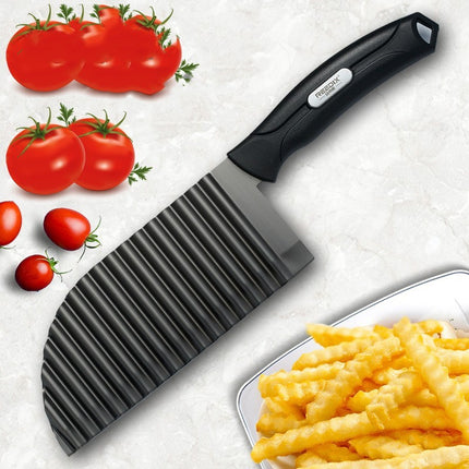 French Fries Stainless Steel Knife – Crinkle Cut Design | Ikeame