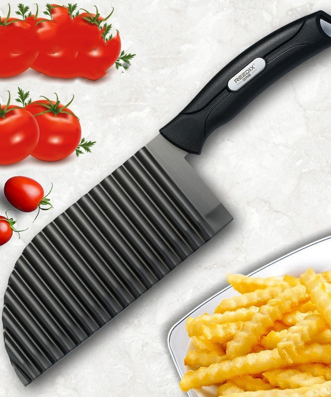 French Fries Stainless Steel Knife – Crinkle Cut Design | Ikeame