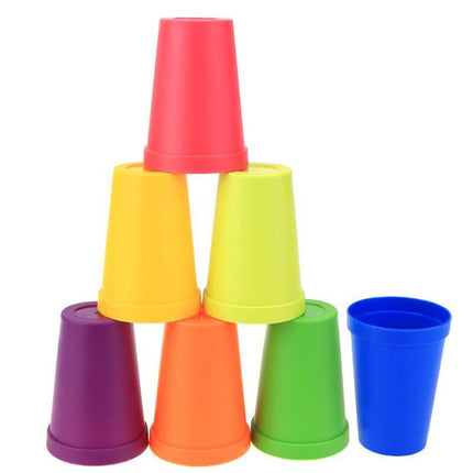 7-Pack Plastic Tumblers 🌈 – 200ml with Storage Case, Rainbow Colours