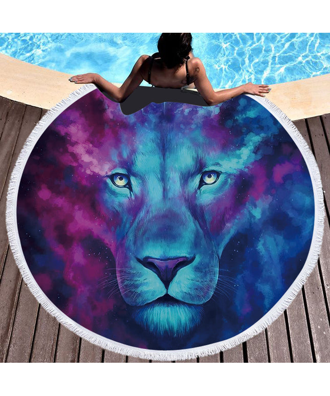 Round beach towel microfiber