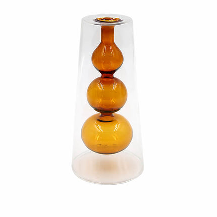 Double Glass Vase – Colour-Shift Transparent Statement Décor