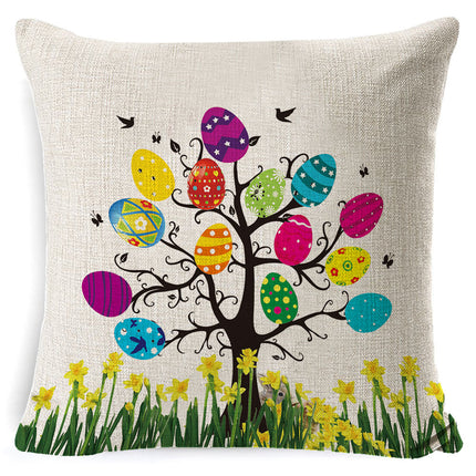 Easter Cushion Covers 45x45 | Bunny & Egg Spring Pillows