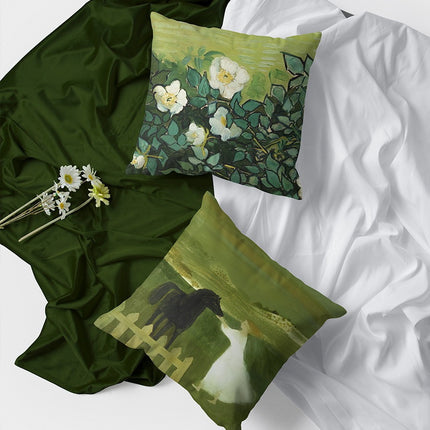 Art Oil Painting Cushion Cover – 45x45cm Scenic Designs