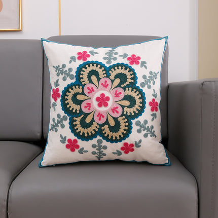 Embroidered Cushion Covers – Blue and Yellow or Rich Reds