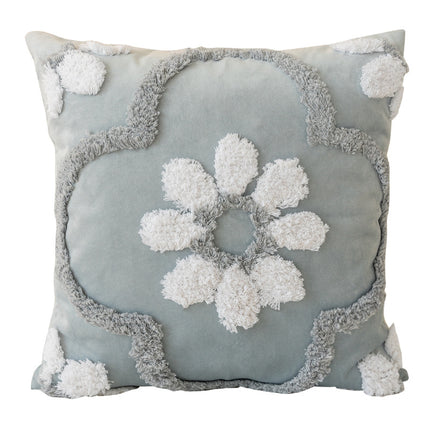 Nordic Style Tufted Cushion with 3D Geometric Patterns