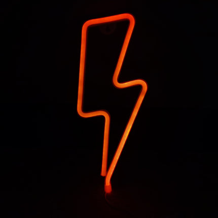 Neon Lightning Bolt Light – Colourful LED Wall Décor | Ikeame