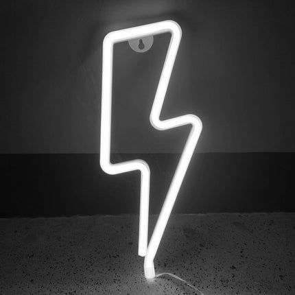 Neon Lightning Bolt Light – Colourful LED Wall Décor | Ikeame
