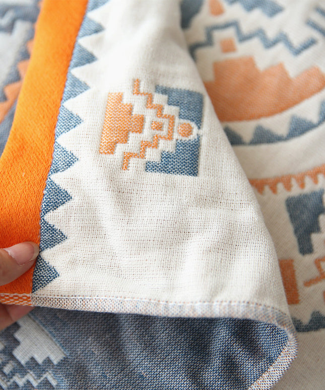 100% Cotton Embroidered Geometric Boho Pillowcase