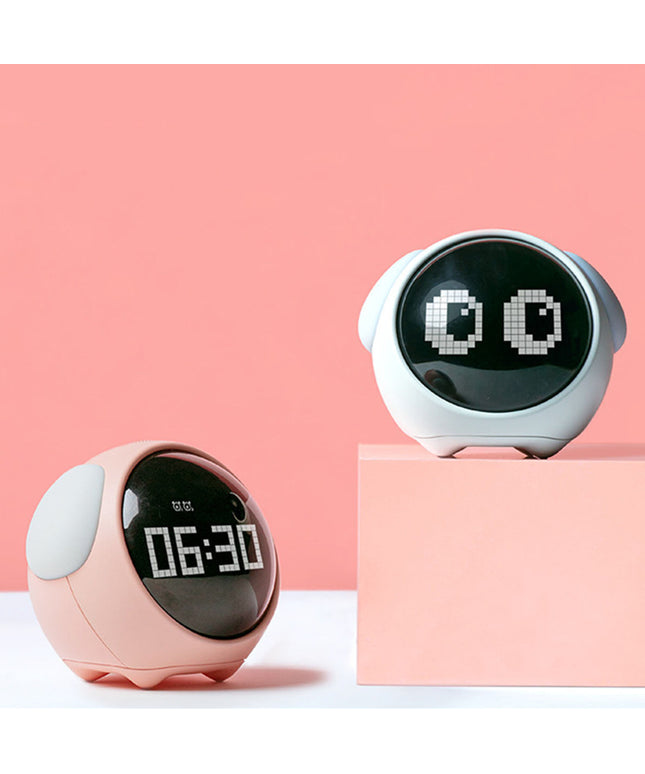 Alarm-Clock with Pixel Face and Wake-Up Light