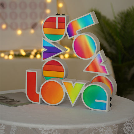 LOVE LED Light | Rainbow Neon Letter Décor