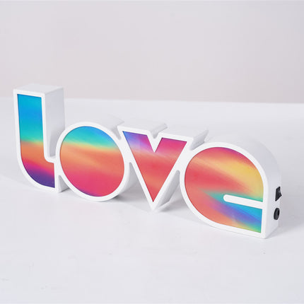 LOVE LED Light | Rainbow Neon Letter Décor
