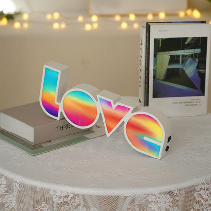 LOVE LED Light | Rainbow Neon Letter Décor