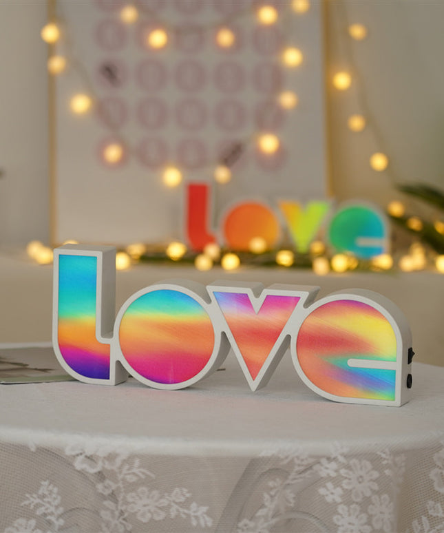 LOVE LED Light | Rainbow Neon Letter Décor