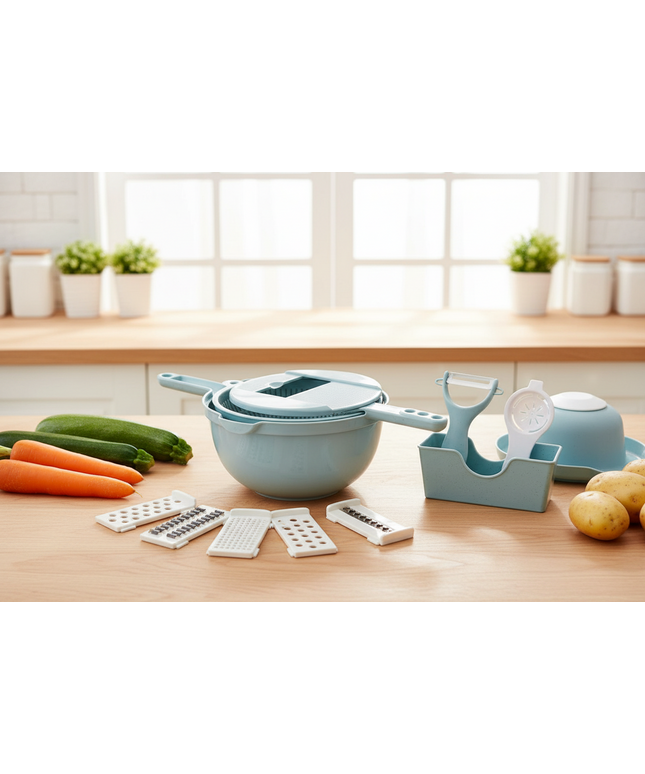 Multi-function Vegetable Cutting Tool Set – Shred, Grate, Peel, 4 Sets Available | Ikeame