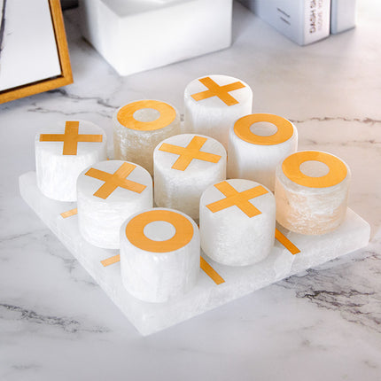 Marble Tic Tac Toe Décor | Noughts & Crosses Ornament