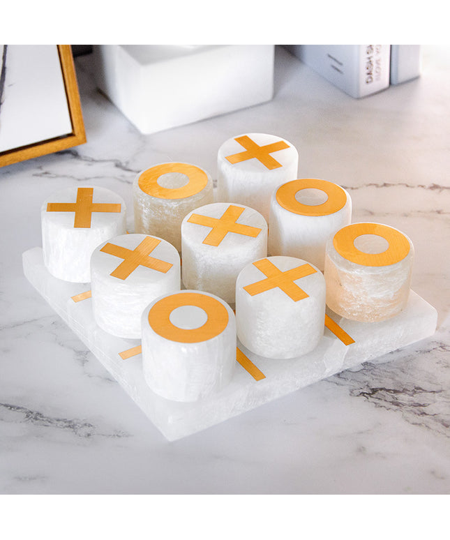 Marble Tic Tac Toe Décor | Noughts & Crosses Ornament