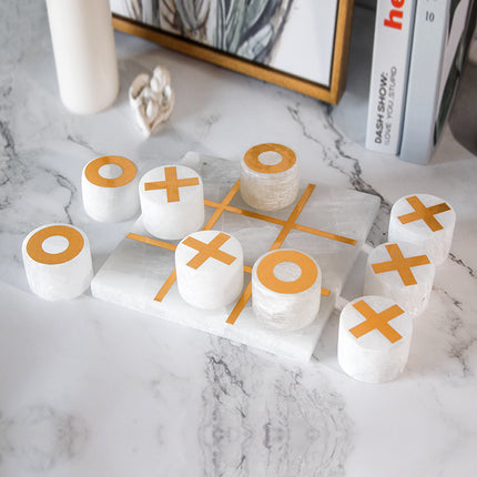 Marble Tic Tac Toe Décor | Noughts & Crosses Ornament
