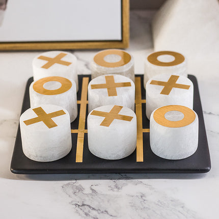 Marble Tic Tac Toe Décor | Noughts & Crosses Ornament