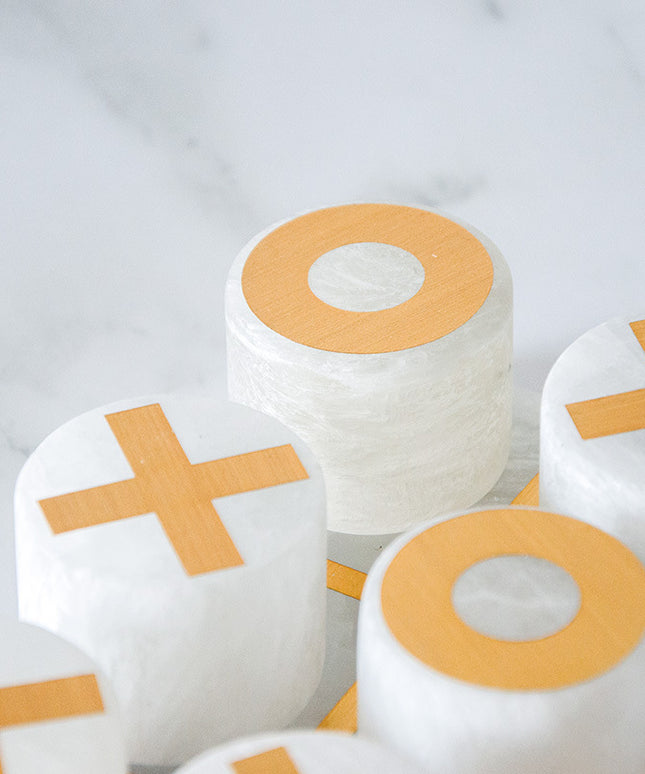 Marble Tic Tac Toe Décor | Noughts & Crosses Ornament