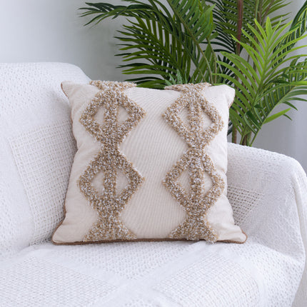 Tufted Moroccan Cushion Cover | Fringe Boho Pillowcase