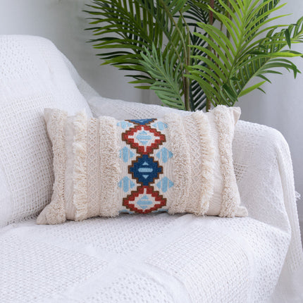 Tufted Moroccan Cushion Cover | Fringe Boho Pillowcase