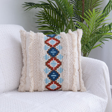 Tufted Moroccan Cushion Cover | Fringe Boho Pillowcase
