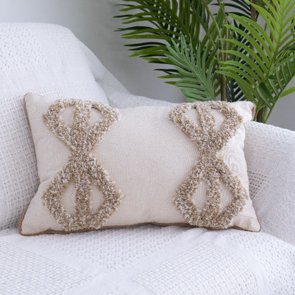 Tufted Moroccan Cushion Cover | Fringe Boho Pillowcase