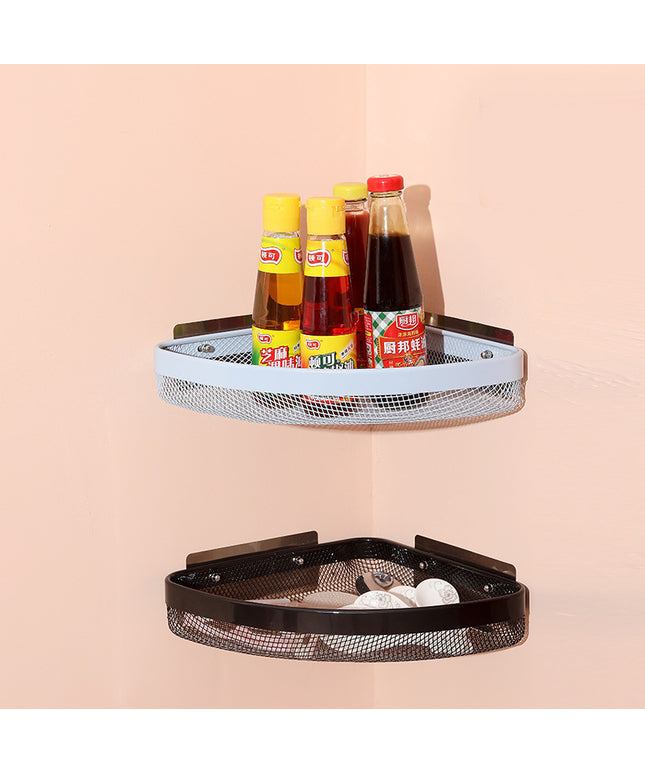 Punch-free Corner Stainless Steel Bathroom Shelf