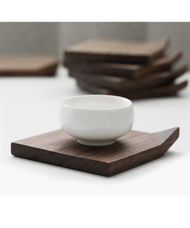 Black Walnut Wooden Coaster | Japanese Style Cup Mat
