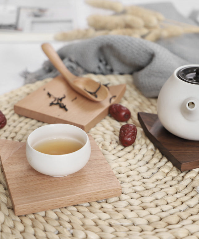 Black Walnut Wooden Coaster | Japanese Style Cup Mat