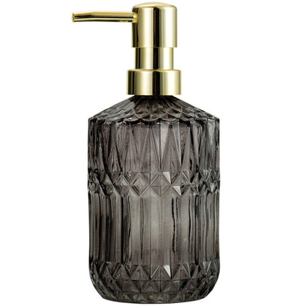 Glass Hand Soap Bottle 🛁 – Brushed Gold Pump, Green, Grey, or Black