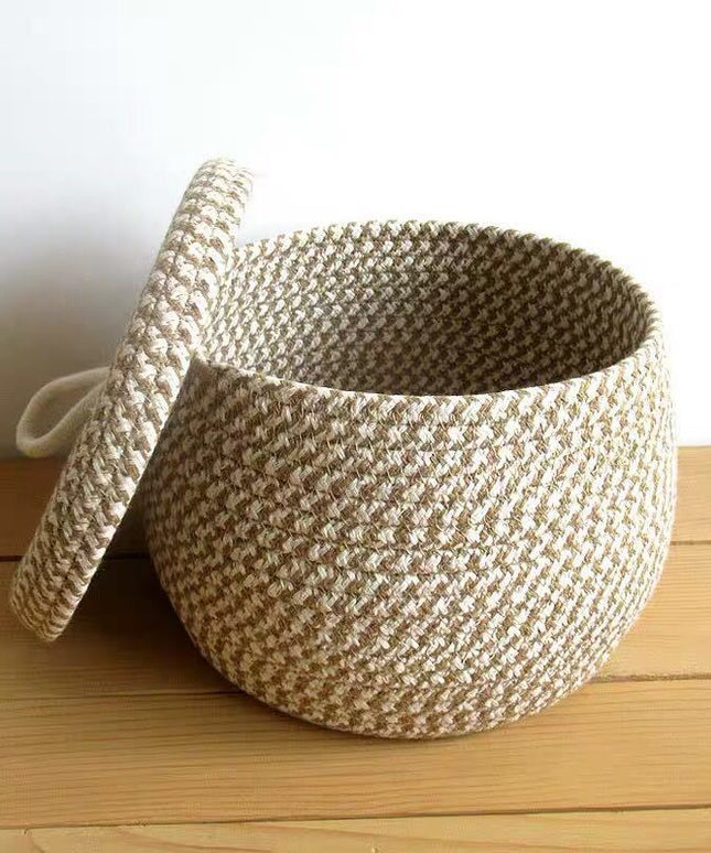 Woven Fabric Storage Basket Dustproof Cosmetic Organiser