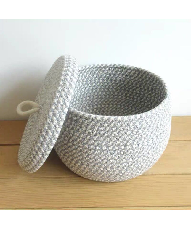 Woven Fabric Storage Basket Dustproof Cosmetic Organiser