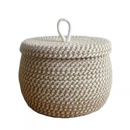 Woven Fabric Storage Basket Dustproof Cosmetic Organiser