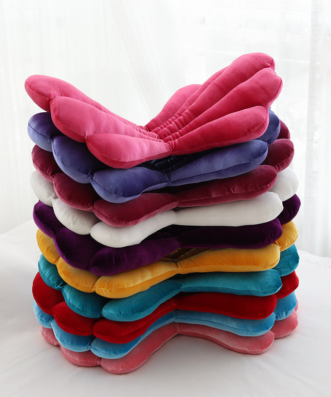 Velvet Shell Chair Cushion | Luxe Rose Seat Pillow