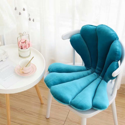 Velvet Shell Chair Cushion | Luxe Rose Seat Pillow