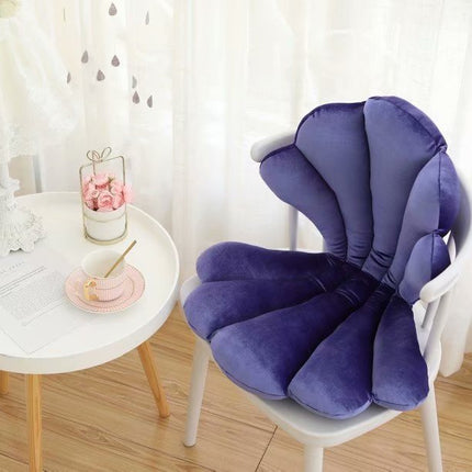 Velvet Shell Chair Cushion | Luxe Rose Seat Pillow