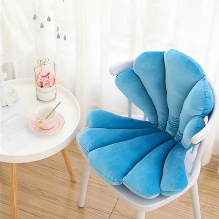 Velvet Shell Chair Cushion | Luxe Rose Seat Pillow