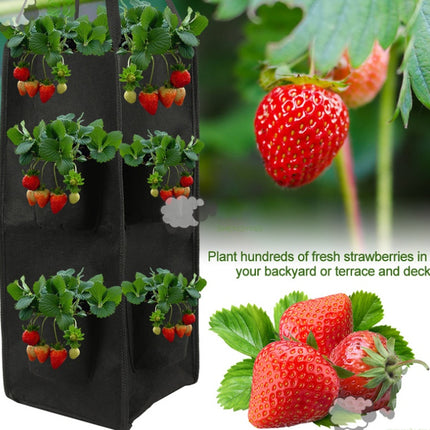 Strawberry Planting Bag Creative Multi-mouth Container Bag Grow Planter Pouch Root Plant Growing Pot Bag Side Home Garden Tool