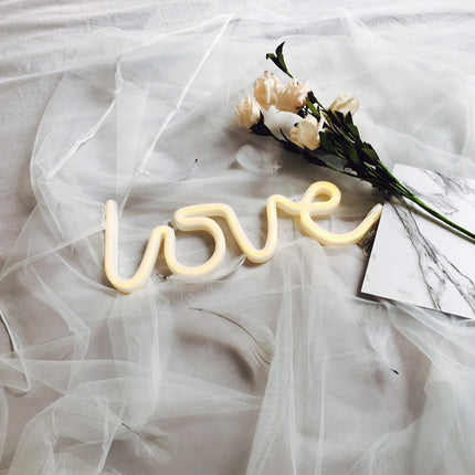 LED “Love” Neon Sign – Pink or Warm White Party & Wedding Décor | Ikeame