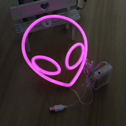 Alien Neon Wall Light – Quirky LED Hanging Lamp | Ikeame