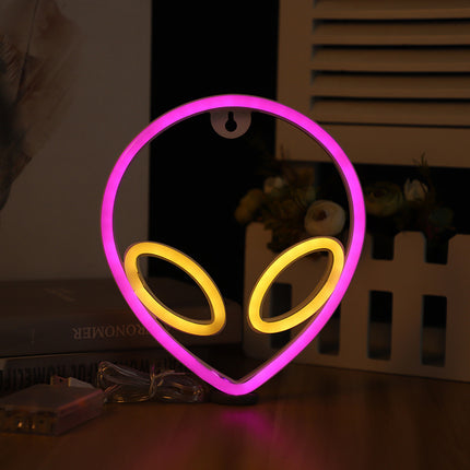 Alien Neon Wall Light – Quirky LED Hanging Lamp | Ikeame