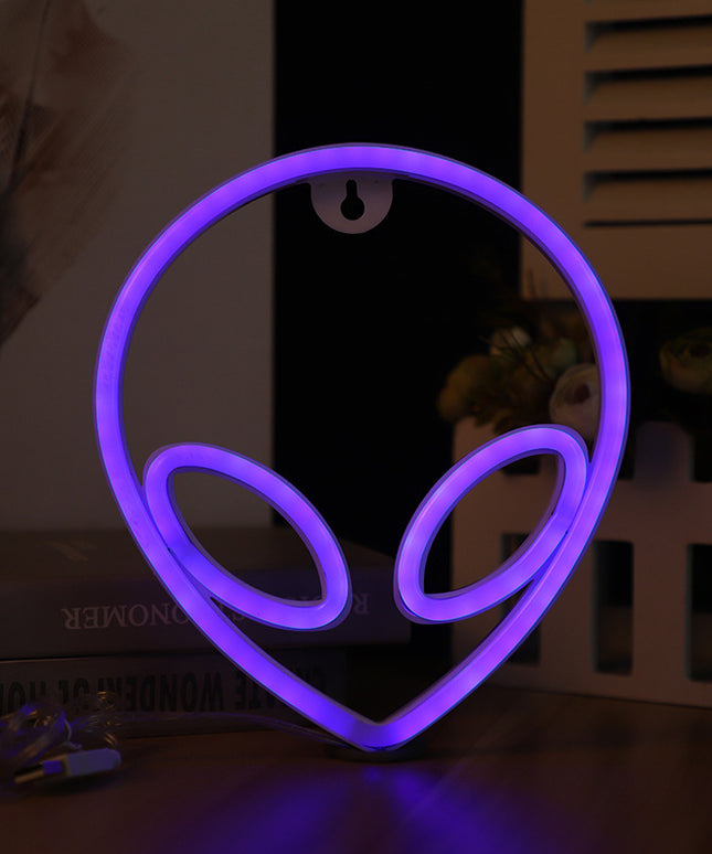 Alien Neon Wall Light – Quirky LED Hanging Lamp | Ikeame