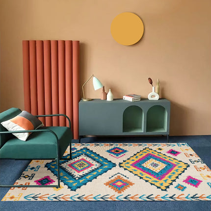 Bohemian Living Room Sofa Carpet | Nordic Folk Style Rug